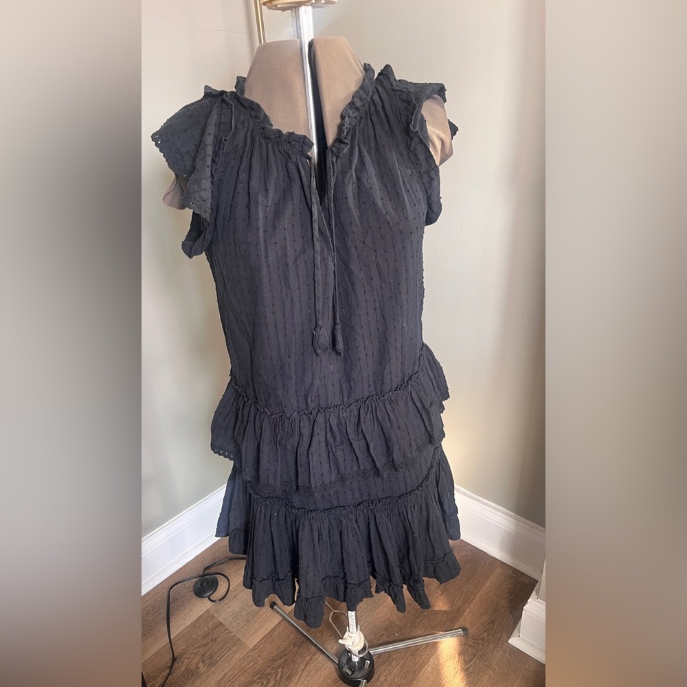Misa Los Angeles Lilian Dress Ruffle-Tier Dress Sz L